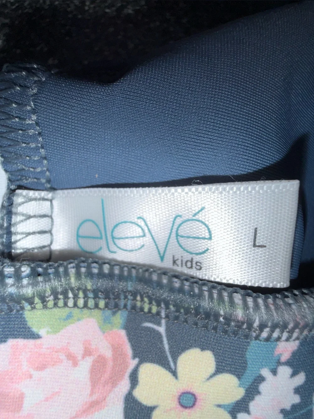 Eleve Dance wear Kids Floral Triangle Dance Bralette - Size Large Child